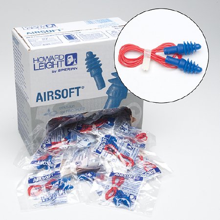 Honeywell Safety Products Ear Plugs Airsoft® Corded One Size Fits Most Red
