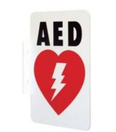 HeartStation Wall Sign First Aid Sign Accuform® AED w/Symbol - M-1069446-2911 - Case of 10