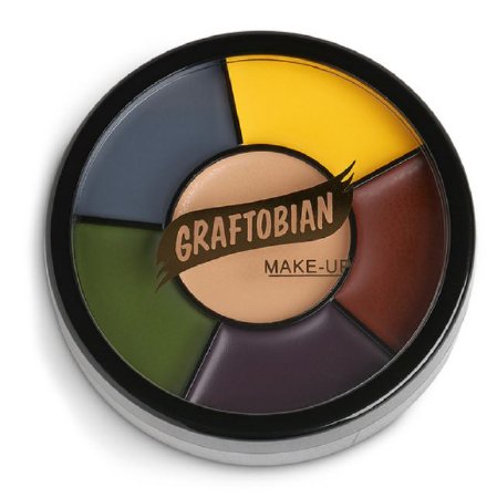 Nasco Greese Paint Makeup Wheel / Injury Shades Graftobian 1 oz.