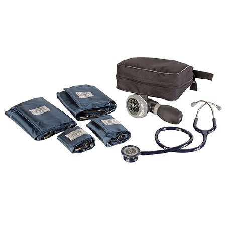 North American Rescue Aneroid Sphygmomanometer Combo Kit Palm Hand Held Adult Size Nylon Cuff ADC Stethoscope