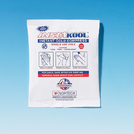 Nortech Lab Corporation Instant Cold Pack InstaKool™ General Purpose Small 5 X 6 Inch Plastic / Urea / Water / CarbamaKool™ Disposable