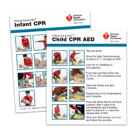 Worldpoint ECC CHILD INF CPR AED WALLET CARD 100/PK