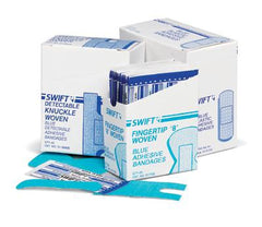 Honeywell Safety Products Adhesive Strip 2-1/2 X 3-1/4 Inch Fabric Fingertip Blue Sterile