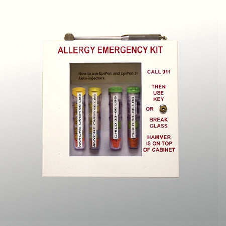 Illinois Supply Company Allergy Emergency Kit Lunchroom/Corridor Cabinet