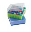 Helmer Scientific Vial Storage Box Helmer® Scientific 2 X 5-1/8 X 5-1/8 Inch White Polypropylene 81 Vial Capacity