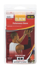 Mueller Sports Medicine Elbow Sleeve Mueller Performance Sleeve One Size Fits Most Pull-On Left or Right Elbow 14 to 18 Inch Bicep Circumference Black