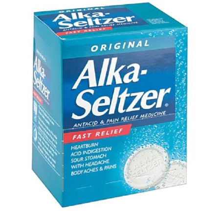 RJ General Antacid Alka-Seltzer® 1000 mg - 325 mg - 1916 mg Strength Effervescent Tablet 50 per Bottle