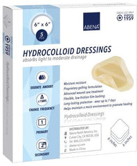 Abena North America Hydrocolloid Dressing Abena® 6 X 6 Inch Square Sterile