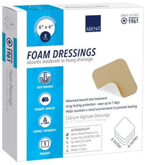 Abena North America Foam Dressing Abena® 6 X 6 Inch Square Non-Adhesive without Border Sterile