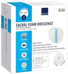 Abena North America Foam Dressing Abena® 7 X 7 Inch Sacral Adhesive with Border Sterile