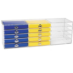 Market Lab Inc Organizer 7.5 X 8.5 X 25.75 Inch, Holds 15 Slides Boxes, Clear, Non-autoclavable, -40 to 82°C Working Temperature, Stackable For 50 and 100-Place Slide Boxes