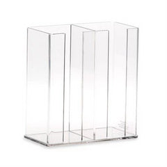 Market Lab Inc Media Plate Holder Rack 4 X 8 X 9 Inch Clear Acrylic 2 Place Capacity