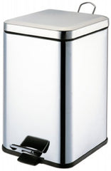 Graham-Field Trash Can Grafco® 21 Quart Square Silver Stainless Steel Step On - M-1073357-3485 - Each