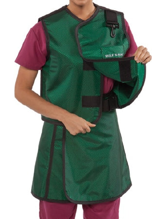 Wolf X-Ray X-Ray Apron / Vest Shimmering Green Wraparound Style