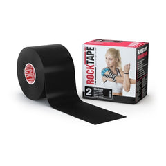 Patterson Medical Supply Kinesiology Tape Rock Tape® 2 Inch X 16-2/5 Foot Black NonSterile
