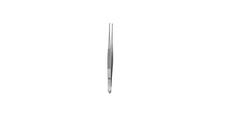 V. Mueller Tissue Forceps Cushing 8 Inch Length Stainless Steel Spring Handle Semi Sharp Double Action 1 X 2 Teeth - M-1074111-3372 - Each