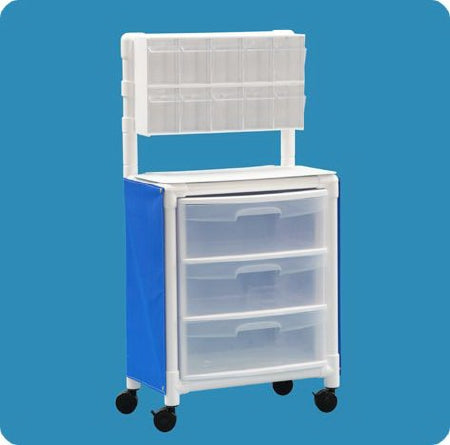 IPU Multi-Purpose Cart 15 X 26 X 51.5 Inch 7 X 14 X 19 Inch Drawer Dimension