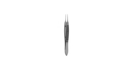 V. Mueller Micro Iris / Suture Forceps McPherson 3-1/4 Inch Length Stainless Steel Angled Smooth - M-1074401-4344 - Each