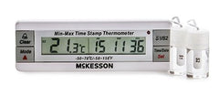 Digital Refrigerator / Freezer Thermometer with Alarm McKesson Fahrenheit / Celsius -58° to +158°F (-50° to +70°C) Desk / Wall / Door Mount Battery Operated