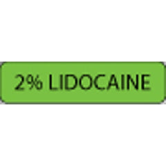 Precision Dynamics Drug Label MedVision® Anesthesia Label 2% Lidocaine Green 5/16 X 1-1/4 Inch - M-1074548-2703 - Roll of 1