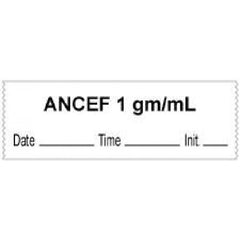 Precision Dynamics Drug Label UAL™ Anesthesia Label ANCEF 1gm/mL Date_Time_Int White 1/2 X 1 Inch - M-1074549-1511 - Roll of 1