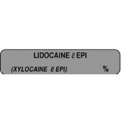 Precision Dynamics Drug Label PDC® Anesthesia Label Lidocaine EPI Gray 5/16 X 1-1/2 Inch - M-1074553-1565 - Roll of 1