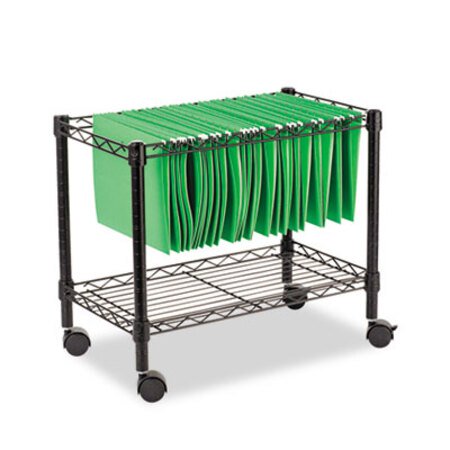 Alera® Single-Tier Rolling File Cart, 24w x 14d x 21h, Black