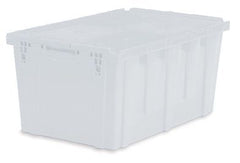 Market Lab Inc Tote with Lid Clear HDPE 12.6 X 17 X 26.9 Inch - M-1074824-3680 - Each