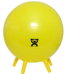 Fabrication Enterprises Inflatable Exercise Ball with Stability Feet CanDo® Yellow