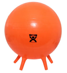 Fabrication Enterprises Inflatable Exercise Ball with Stability Feet CanDo® Orange
