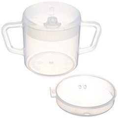 Patterson Medical Supply Spillproof Drinking Cup Sammons Preston 8 oz. Clear Plastic Reusable