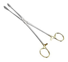 Cooper Surgical Sponge Forceps Euro-Med® Foerster 9-3/4 Inch Length Ratchet Handle Oval Tips with Serration - M-1075119-4337 - Each