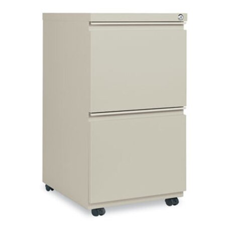 Alera® Two-Drawer Metal Pedestal File with Full-Length Pull, 14.96w x 19.29d x 27.75h, Putty