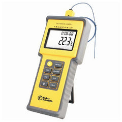Fisher Scientific Digital Total-Range Thermometer with Alarm Fisher Scientific™ Traceable® Fahrenheit / Celsius -328° to +2498°F (-200° to +1370°C) Type K Thermocouple Probe Multiple Mounting Options Battery Operated