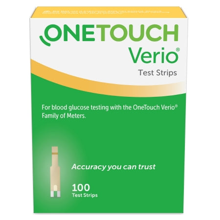 LifeScan Blood Glucose Test Strips OneTouch® Verio® 100 Strips per Box Our smallest sample size ever at 0.4 Microliter and fast results in just 5 seconds For OneTouch® Verio® Family of Meters