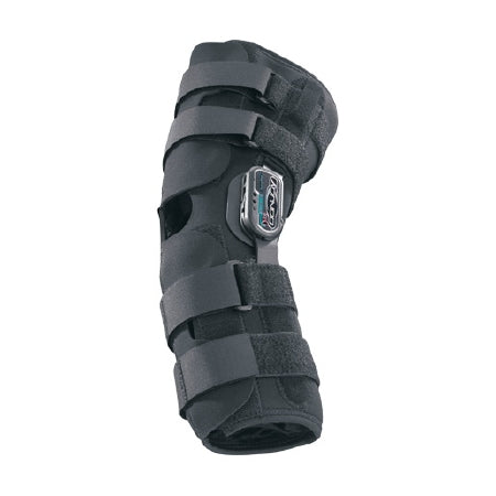 DJO Hinged Knee Brace DonJoy® Playmaker® IROM X-Small Wraparound / Hook and Loop Strap Closure 13 to 15-1/2 Inch Thigh Circumference / 12 to 13 Inch Knee Center Circumference / 10 to 12 Inch Calf Circumference Left or Right Knee