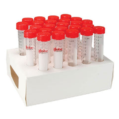 Globe Scientific Diamond® Max™ Centrifuge Tube Conical Bottom Plain 15 mL Red Screw Cap Polypropylene Tube