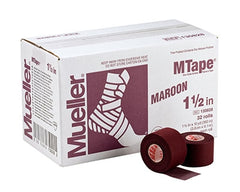 Fabrication Enterprises Athletic Tape MTape® Cotton 1-1/2 Inch X 10 Yard Maroon NonSterile