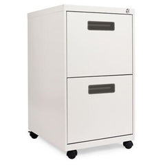 Alera® Two-Drawer Metal Pedestal File, 14.96w x 19.29d x 27.75h, Light Gray