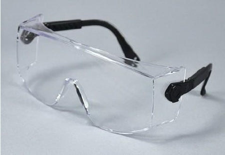 Palmero Safety Glasses ProVision® Overshield™ Wraparound Clear Tint Polycarbonate Lens Black Frame Over Ear One Size Fits Most
