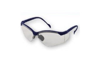 Palmero Safety Glasses ProVision® See-Breez™ Clear Tint Polycarbonate Lens Blue Frame Over Ear One Size Fits Most