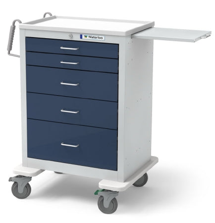 Waterloo Industries Anesthesia Cart Steel 24.5 X 29 X 43.5 Inch Gray 16.5 X 22 Inch, Drawer Height: Two 3 Inch Drawer, Two 6 Inch Drawer, One 9 Inch Drawer - M-1079006-1083 - Each
