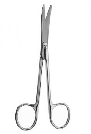 V. Mueller Dissecting Scissors Mayo 5-1/2 Inch Length Surgical Grade Stainless Steel Curved-on-Flat Blunt Tip / Blunt Tip - M-1079509-2261 - Each