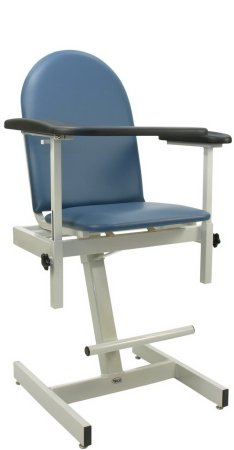 Winco Blood Drawing Chair Flip Up Padded Arm Hunter Green