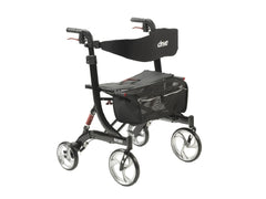 Drive Medical Bariatric 4 Wheel Rollator Nitro HD Black Lightweight Aluminum Frame