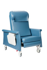 Winco Swing-Away Recliner Care Cliner™ Elite Blueridge Vinyl, Steel 5 Inch Nylon Total-lock and Directional-lock Casters