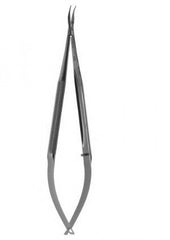 V. Mueller Needle Holder Snowden-Pencer™ Micro Diamond-Points 7 Inch Length Curved Extremely Fine Jaw Round Spring Handle - M-1081672-3004 - Each