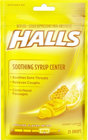 DOT Foods - Kraft Foods Inc Cold and Cough Relief Halls® 9.1 mg Strength Lozenge 20 per Box