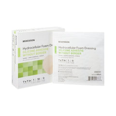 Silicone Foam Dressing McKesson 7 X 7 Inch Sacral Silicone Gel Adhesive without Border Sterile