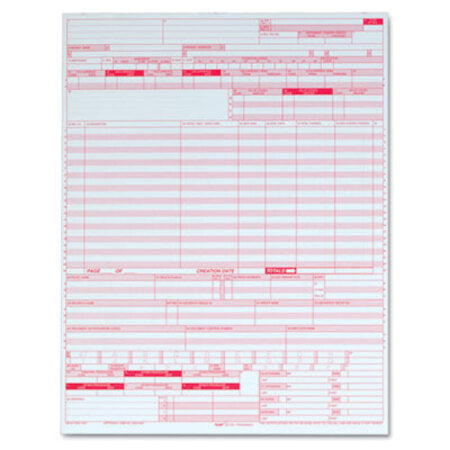 TOPS™ UB04 Hospital Insurance Claim Form, 8 1/2 x 11, Laser Printer, 2500 Forms